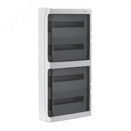 Щит настенный с дверцей 72 модулей IP65 серый с   клеммным блоком 63А - фото 1