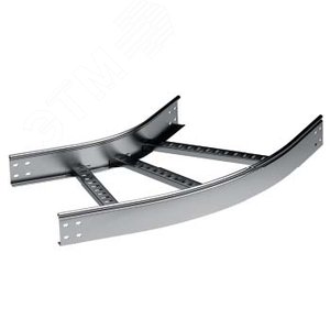 Угол горизонтальный 45 градусов 100x300 R600 в комплекте крепежные элементы соединительные пластины - фото 1