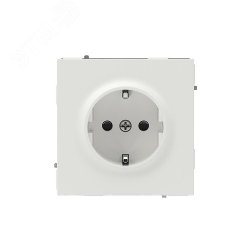 Розетка силовая, 2P+E, с з/ш, KANT, белый песок - фото 1