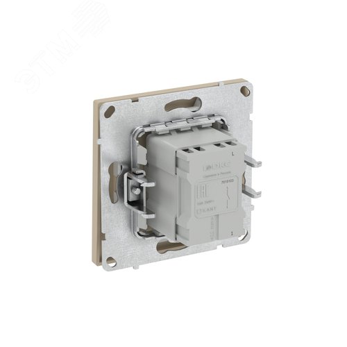 Выключатель одноклавишный, KANT, ванильный марципан - фото 5