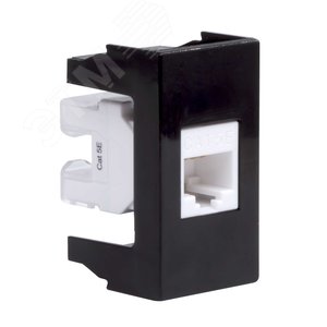 Розетка RJ-45 кат.5E, ЭУИ Вива (Viva),1 мод.,черн - фото 2