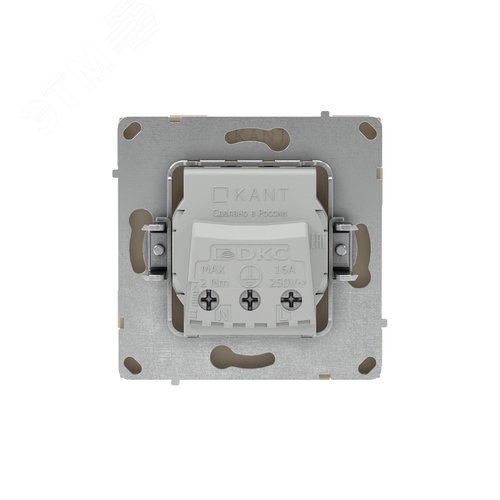 Розетка силовая, 2P+E, с з/ш, KANT, ванильный марципан - фото 3