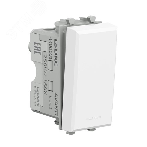 Выключатель модульный, Avanti, белое облако, 1 модуль - фото 2