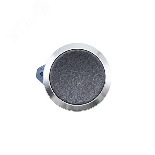 Головка кнопки плоская без фиксации, черная, алюминий - фото 2