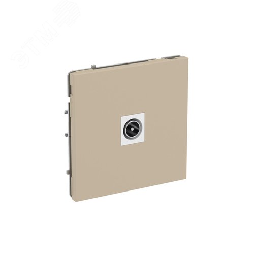 Розетка TV одиночная, KANT, ванильный марципан - фото 2