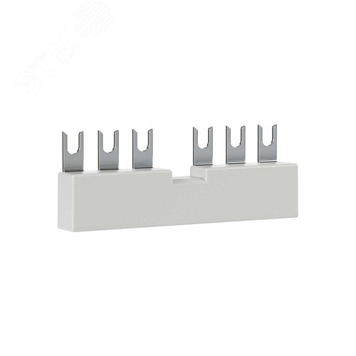 Изображение товара Трехфазная шинная разводка для параллельного соединения 2х автоматических выключателей DMP32 с доп.контактами (шт)