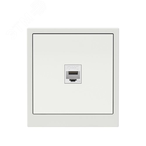 Компьютерная розетка RJ-45 без шторки, кат.5е одинарная, KANT, белый песок - фото 6