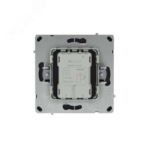 Выключатель двухклавишный с подсветкой, KANT, черный уголь - фото 4