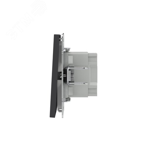 Выключатель двухклавишный, KANT, черный уголь - фото 4