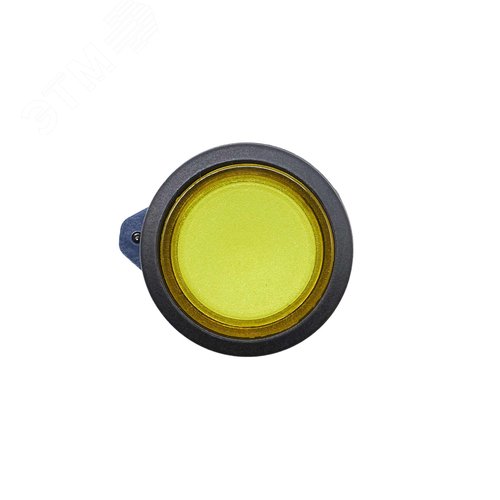 Головка кнопки плоская прозрачная с фиксацией, жёлтая - фото 2