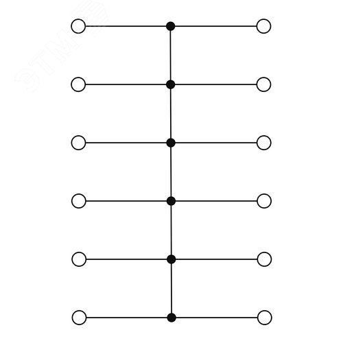 Блок распределительный с гориз. адаптером на рейку шириной 35мм, зажим push-in, 12 точек подключения 2,5 кв.мм, красный - фото 3