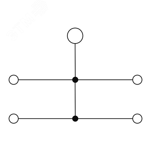 Блок распределительный с гориз. адаптером на рейку шириной 35мм, зажим push-in, 1 ввод 6 кв.мм, 4 точки подключения 2,5 кв.мм, красный - фото 3