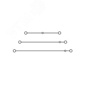 Клемма трехуровневая, зажим push-in, 6 точек подключения, 2.5 кв.мм, серая - фото 3