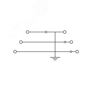 Клемма заземления трехуровневая, зажим push-in, 6 точек подключения, 2.5 кв.мм - фото 3