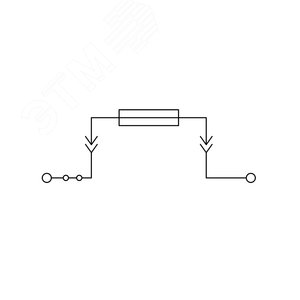 Клемма для предохранителя, зажим push-in, 2 точки подключения, 4 кв.мм, серая - фото 3