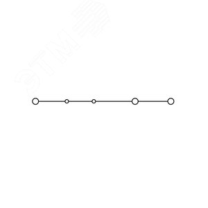 Клемма проходная, зажим push-in, 3 точки подключения, 4 кв.мм, синяя - фото 3