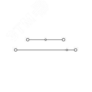 Клемма двухуровневая, зажим push-in, 4 точки подключения, 4 кв.мм, синяя - фото 2