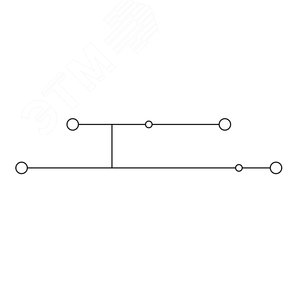 Клемма двухуровневая, зажим push-in, 4 точки подключения, с перемычкой между уровнями, 4 кв.мм, серая - фото 2