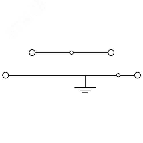Клемма двухуровневая, проходной уровень и заземление, зажим push-in, 4 точки подключения, 2.5 кв.мм, серая - фото 3