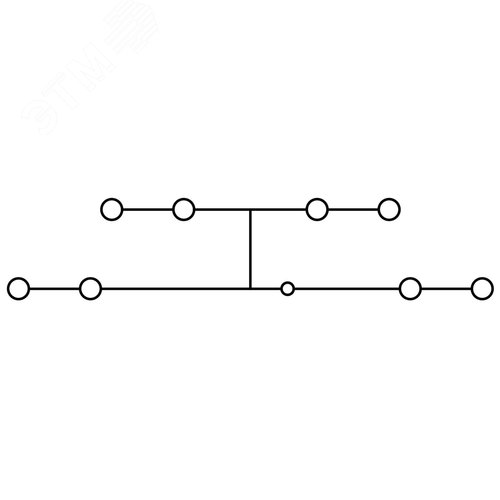 Клемма двухуровневая, зажим push-in, 8 точек подключения с перемычкой между уровнями, 2.5 кв.мм, серая - фото 3