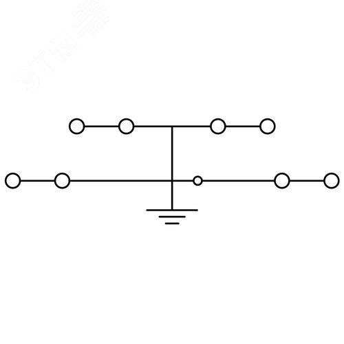 Клемма заземления двухуровневая, зажим push-in, 8 точек подключения, 2.5 кв.мм - фото 2