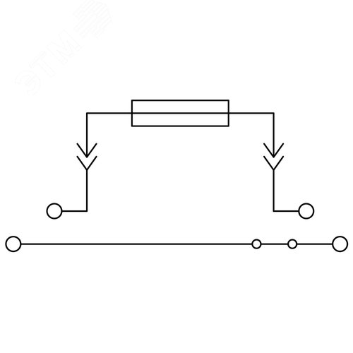 Клемма для предохранителя, двухуровневая, винтовой зажим, 4 точки подключения, 4 кв.мм, серая - фото 3
