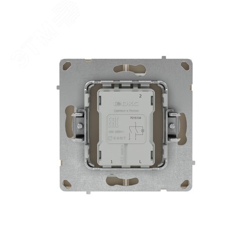Выключатель двухклавишный с подсветкой, KANT, ванильный марципан - фото 4