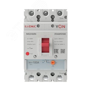 Выключатель автоматический YON max MGS160N 3P 80-100А 36кА с регулируемым термомагнитным расцепителем - фото 2