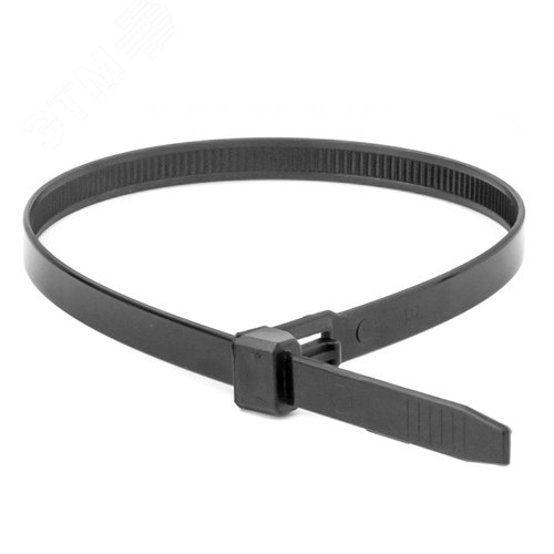 Хомут P6.6 многоразовый, черный 7,6x200 - фото 1