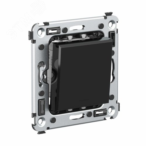 Avanti Выключатель одноклавишный, в стену, Черный квадрат - фото 2