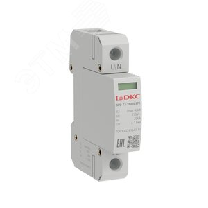 УЗИП, тип 2, 1 полюс, Imax 40kA, со сменным модулем, Un 275V - фото 1