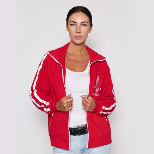 Олимпийка, красный цвет, размер XL - фото 5