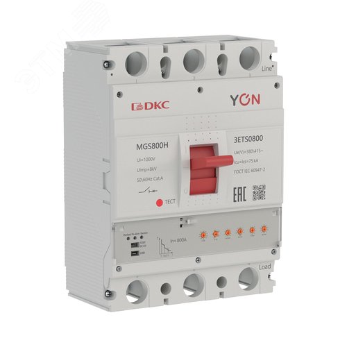 Выключатель автоматический YON max MGS800H 3P 320-800А 75кА с электронным расцепителем ETS - фото 1