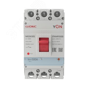 Выключатель автоматический YON max MGS630S 3P 400-500А 60кА с регулируемым термомагнитным расцепителем - фото 2