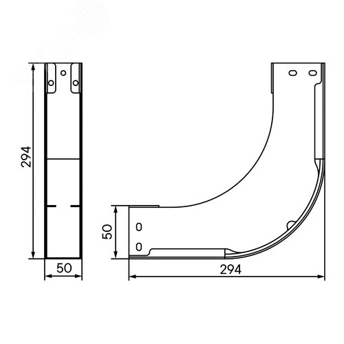 Угол вертикальный внутренний 90 градусов 50х50 1,2 мм цинк-ламель в комплекте крепежные элементы соединительные пластины - фото 2