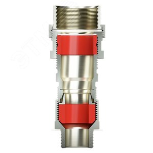 Взрывозащищенный кабельный ввод серии КАС для б онированного кабеля М20х1,5 d:5,8-12мм D:9-17мм. Присоединительная резьба GAS 3/4. Никелированная латунь IP66/IP68 - фото 3