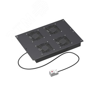 Изображение товара Модуль потолочный 4 вентилятора с термостатом для крыши 600 RAL9005 (шт)