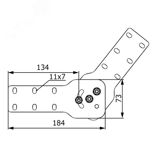 Соединитель шарнирный вертикальный 150 мм цинк-ламельный - фото 2