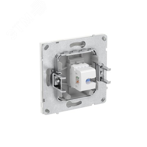 Компьютерная розетка RJ-45 без шторки, кат.5е одинарная, KANT, белая магнолия - фото 5
