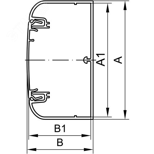 Кабель-канал алюминиевый 110x50 с крышкой белый - фото 2