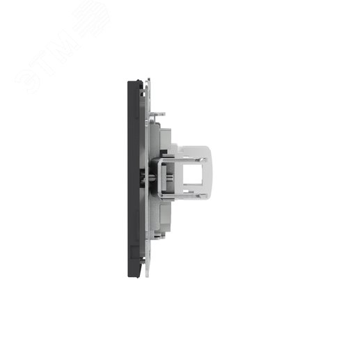 Компьютерная розетка RJ-45 без шторки, кат.6А одинарная,KANT, черный уголь - фото 4