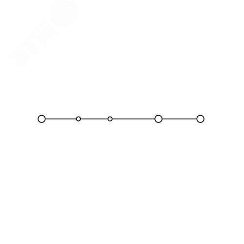 Клемма проходная, винтовой зажим, 3 точки подключения, 2.5 кв.мм, синяя - фото 4