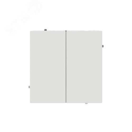 Выключатель двухклавишный, KANT, белый песок - фото 1