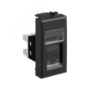 Avanti Телефонная розетка RJ-12 модульная  Черный  матовый 1 модуль - фото 2