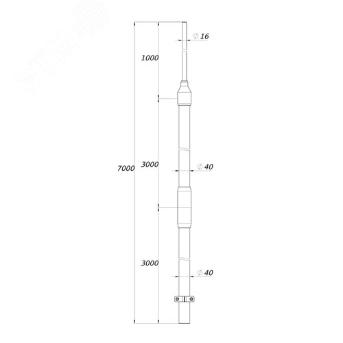Мачта молниеприемная 7м - фото 4