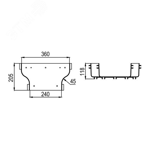 Переходник центральный 360/240 H100 - фото 2