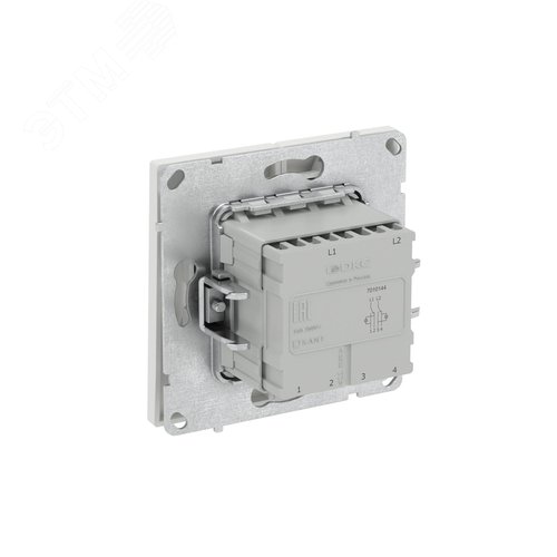 Переключатель двухклавишный с подсветкой, KANT, белый песок - фото 6