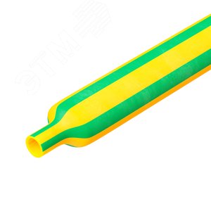 Огнестойкая термоусаживаемая трубка в рулоне 9,5/4,7 мм желто-зеленый