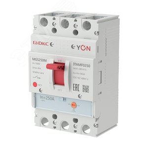 Выключатель автоматический YON max MGS250N 3P 200-250А 36кА с регулируемым термомагнитным расцепителем - фото 1