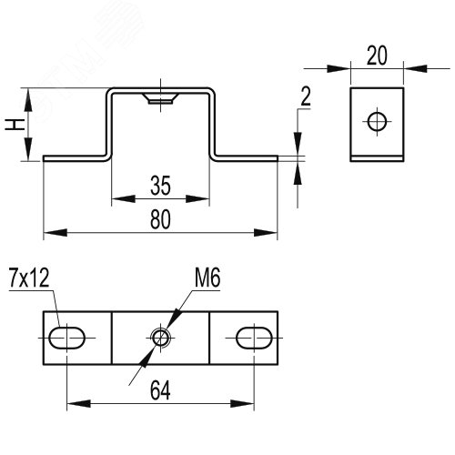 Кронштейн TST30 для DIN-рейки QUADRO - фото 2